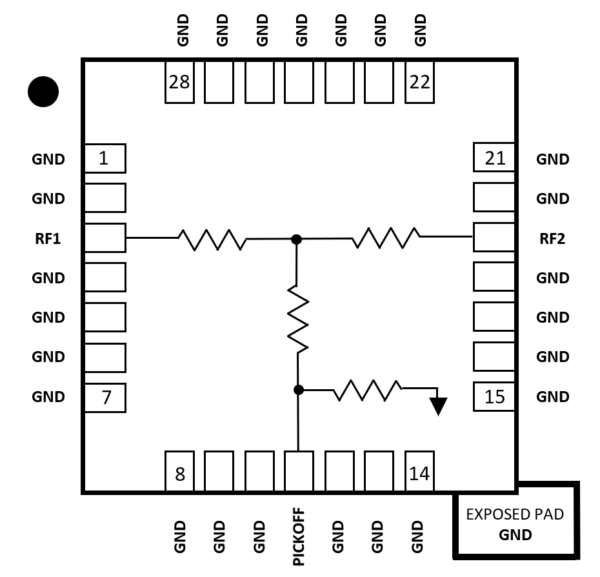 HL7061 Broadband SMD Z-matched Pick-off Tee (DC to 30 GHz) - Image 2