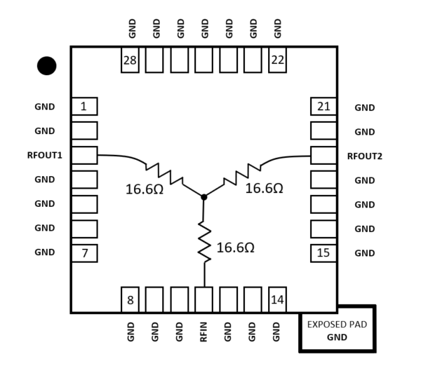 HL7071 Broadband SMD Resistive Power Divider (DC to 30 GHz) - Image 2